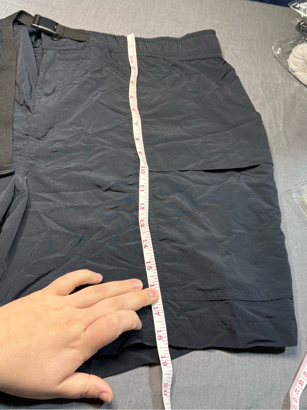 Eddie Bauer Black Active Hybrid Shorts with Webbing Belt - Picture 6 of 6